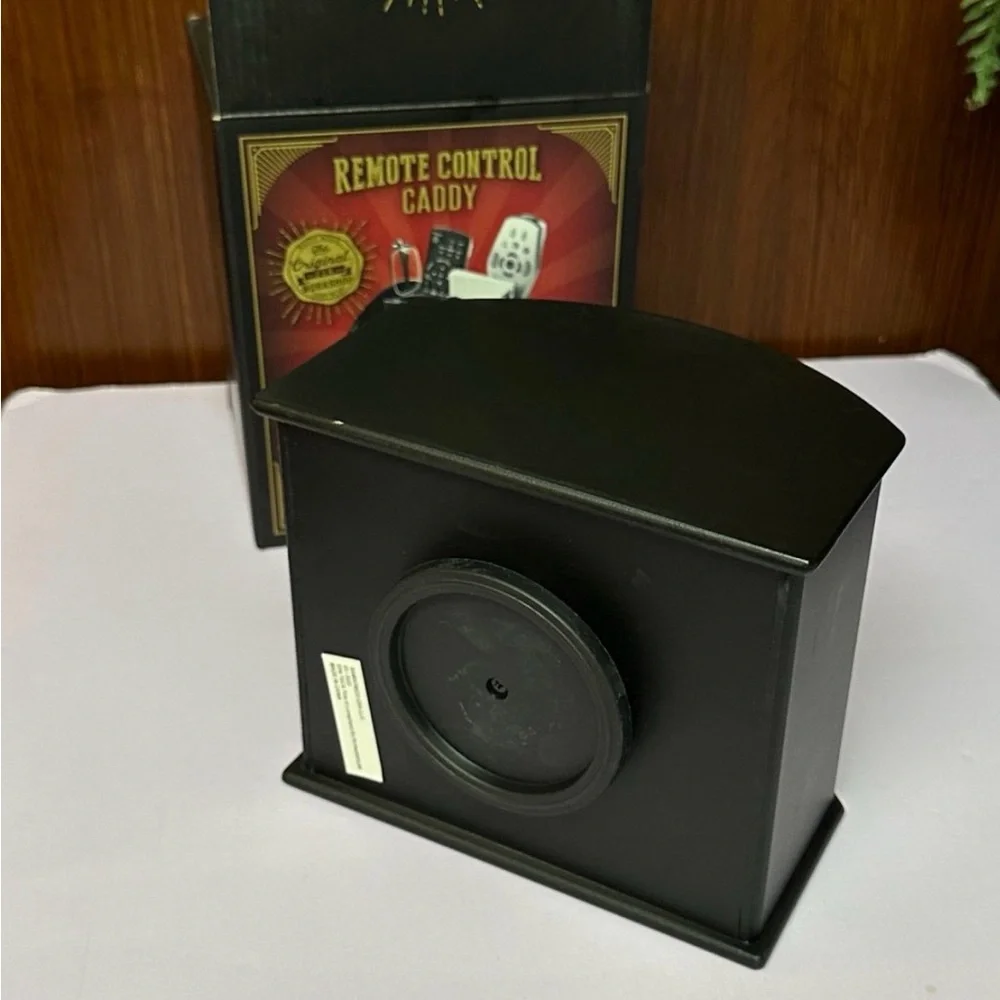 Black Remote Control organizer Caddy with Rotating Base